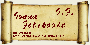 Ivona Filipović vizit kartica